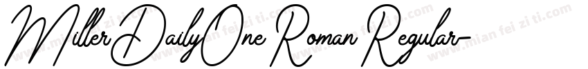 MillerDailyOne Roman Regular字体转换